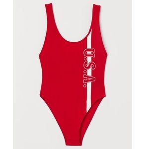 Red USA body suit | NWT | L